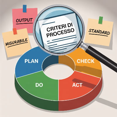 Relazione tra criteri del processo e ciclo PDCA