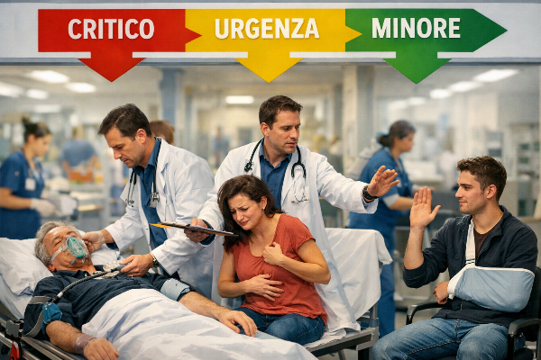 Un triage sanitario dove bisogna trattare ogni situazione in modo diverso dall'altra