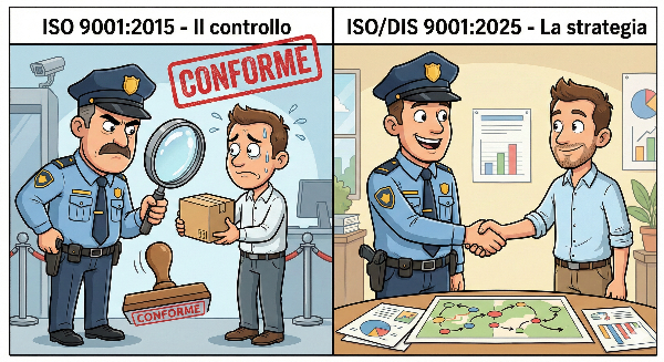 Infografica descrittiva del nuovo punto 8.4 della ISO 9001:2026 sul controllo dei fornitori esterni