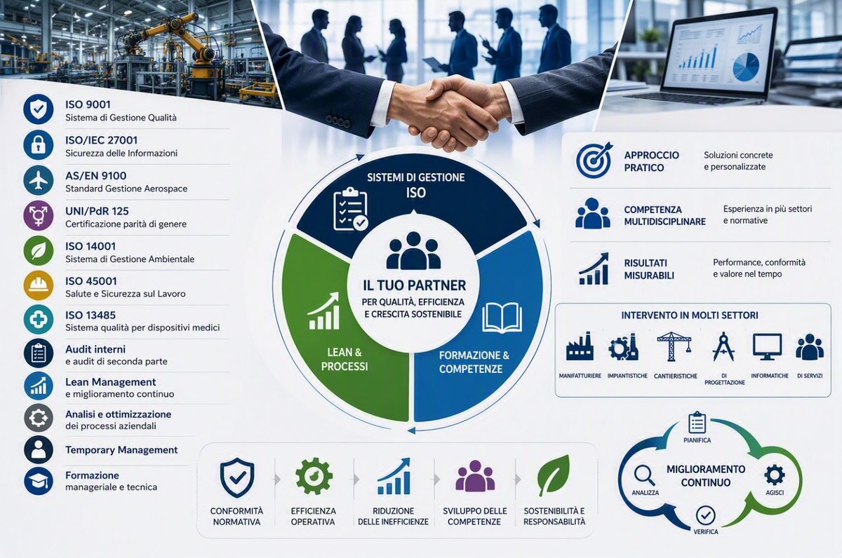 Mirko Dalle Donne - il tuo partner per qualità, efficienza e crescita sostenibile: sistemi di gestione ISO, Lean e processi, formazione e competenze