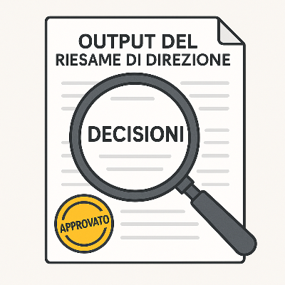 Gli output del riesame di direzione