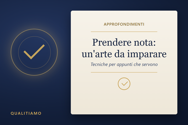 Prendere nota: un'arte da imparare