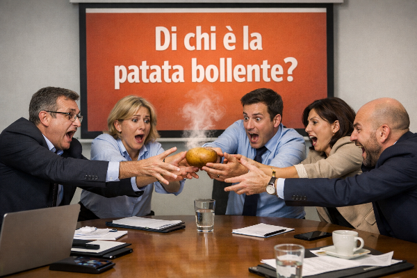 Lo scaricabarile in azienda: come le organizzazioni spostano i problemi tra reparti e silos organizzativi